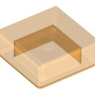 Lego destička 1x1 hladká, průhledná oranžová (6109457, 6254252)